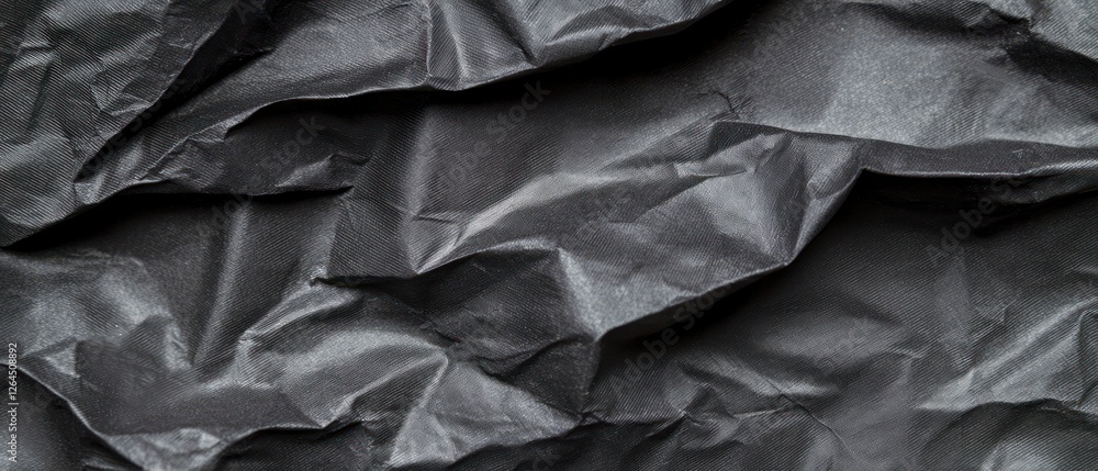 A close-up of crumpled black paper, showcasing texture and depth. A close-up of crumpled black paper, showcasing texture and depth.
