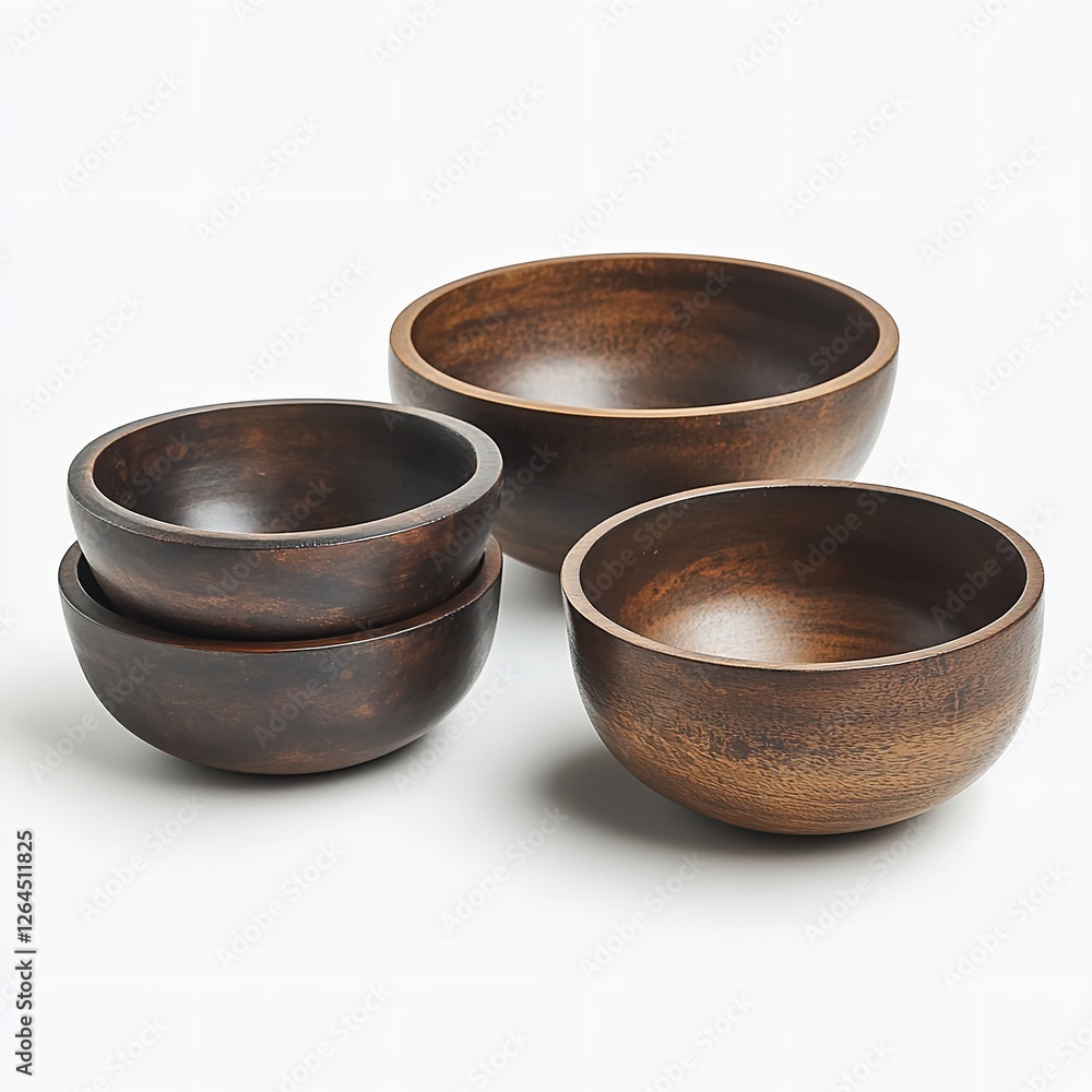 Dark Brown Wooden Bowls Set Rustic Kitchenware Natural Serving Dishes Home Decor Elegant Tableware Set Handcrafted Wood Bowls Rustic Style Food Dark Brown Wooden Bowls Set Rustic Kitchenware Natural Serving Dishes Home Decor Elegant Tableware Set Handcrafted Wood Bowls Rustic Style Food