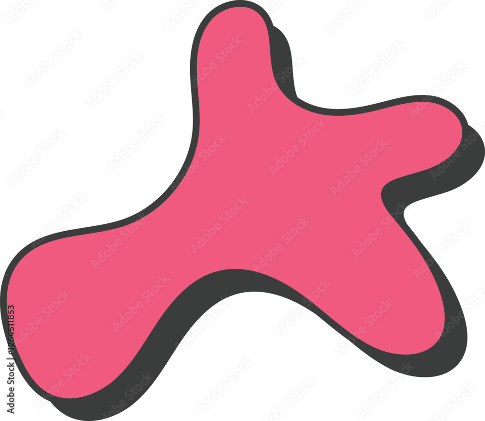 Abstract Retro Groovy Shape Element Decoration Abstract Retro Groovy Shape Element Decoration