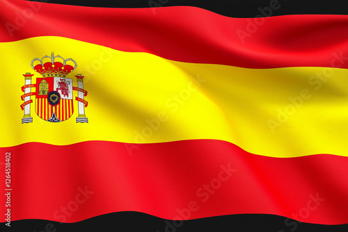Waving Spanish Flag: Vibrant National Symbol