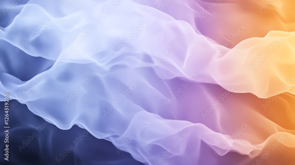 Obraz premium Abstract flowing layers of gradient colors creating a serene, calming visual effect.