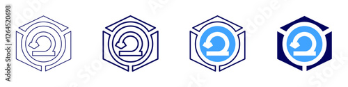 Scrum certification icon in 4 different styles. Thin Line, Line, Bold Line, Duotone. Duotone style. Editable stroke