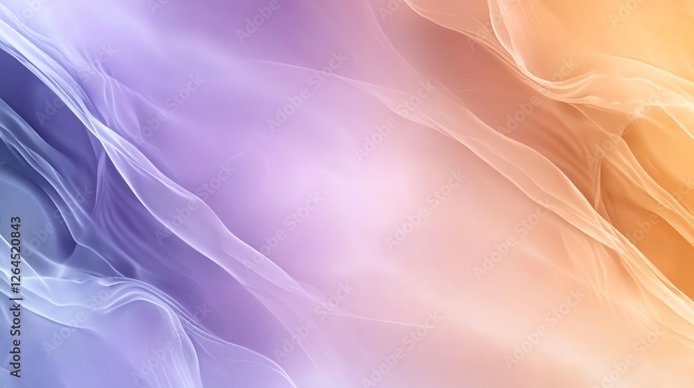 Obraz premium Abstract gradient waves of orange and purple create a soothing and dynamic background image.