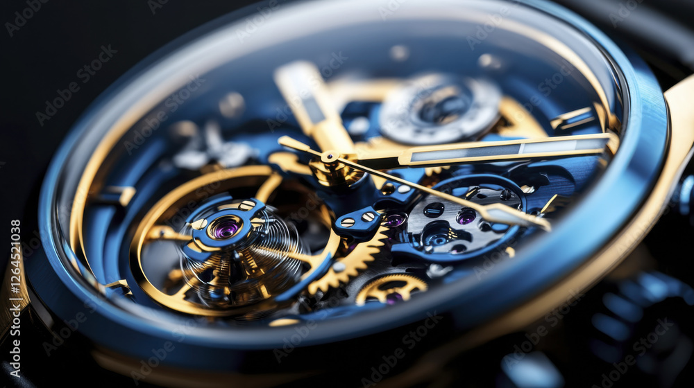 close up view of luxury mechanical watch showcasing intricate gears and movements, highlighting craftsmanship and precision close up view of luxury mechanical watch showcasing intricate gears and movements, highlighting craftsmanship and precision