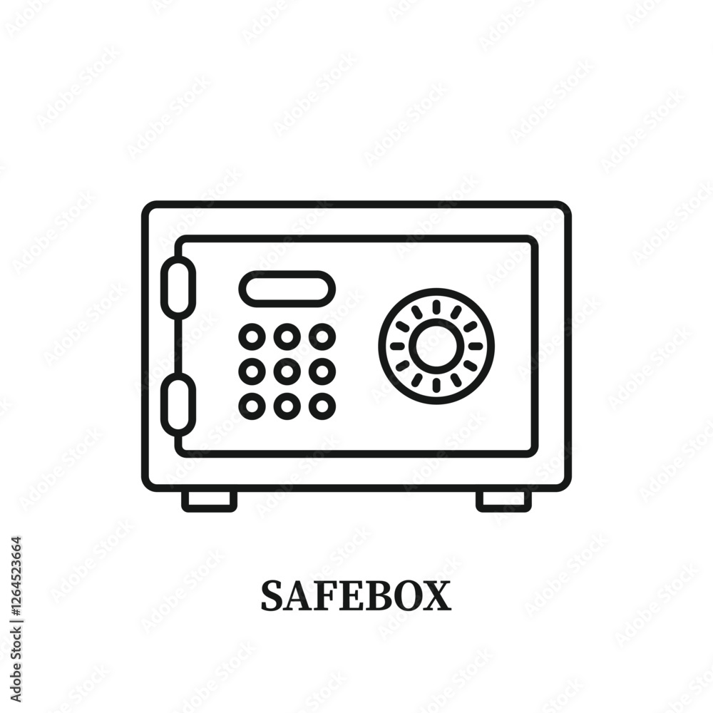 Metal bank safe icon in flat style. Money vault vector illustration on isolated background. Storage sign business concept. Metal bank safe icon in flat style. Money vault vector illustration on isolated background. Storage sign business concept.