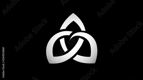 Intricate Interwoven Triquetra Knot Symbol Emblem Celtic Heritage Artistic Visual Graphic Design