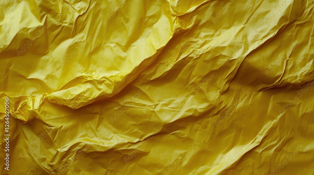 Crumpled yellow fabric texture background Crumpled yellow fabric texture background