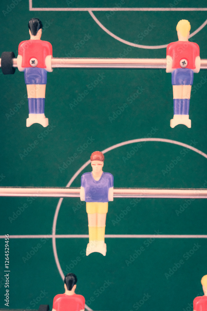 Fototapeta premium Subbuteo Table Top Football Game Macro Closeup Of Players