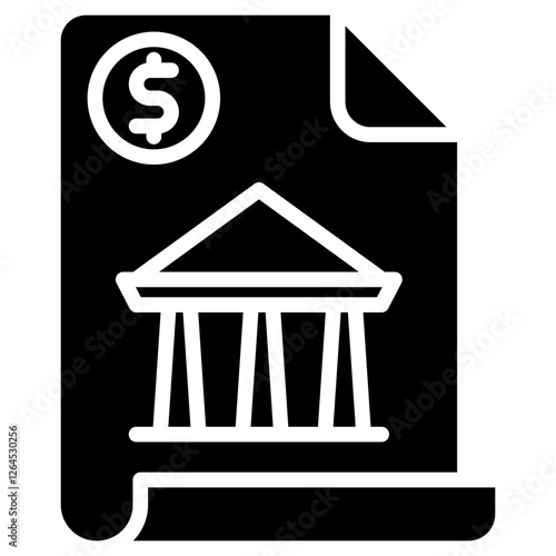 Bank Statements glyph icon