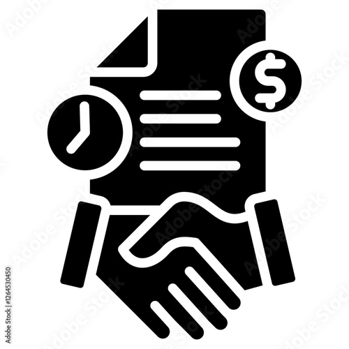 Employment Contract glyph icon