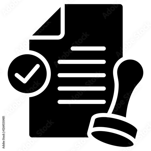 Stamp Document glyph icon