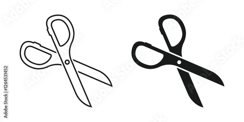 Scissor icon in flat style. Cutting hair equipment vector illustration on isolated background. Hairdressing sign business concept.