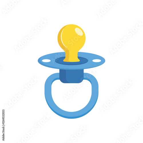 Baby pacifier icon in flat style. Nipple for newborn child vector illustration on isolated background. Soother sign business concept.