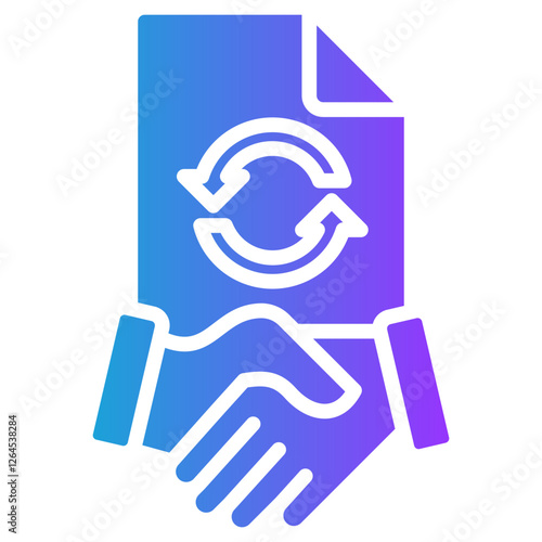 Power Of Attorney glyph gradient icon