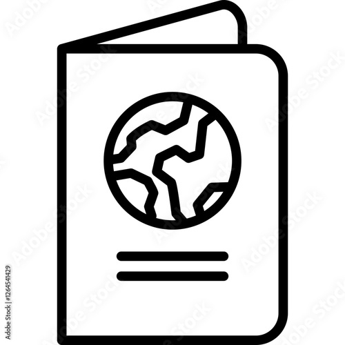Passport line icon