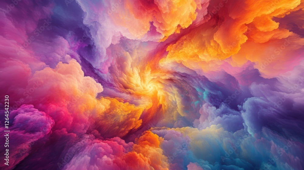 Colorful abstract cloud background, vibrant swirling hues of orange, purple, and blue, perfect for artistic designs, wallpapers, and prints for creativity. Colorful abstract cloud background, vibrant swirling hues of orange, purple, and blue, perfect for artistic designs, wallpapers, and prints for creativity.