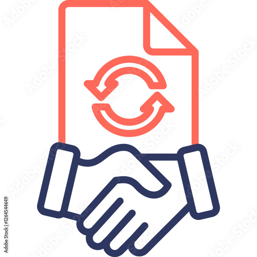 Power Of Attorney line color icon