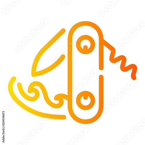 pocket knife Line Gradient Icon