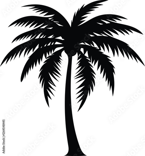 Silhouette vector of plum tree