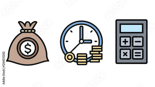 Business, investment and strategy  icon vector illustration