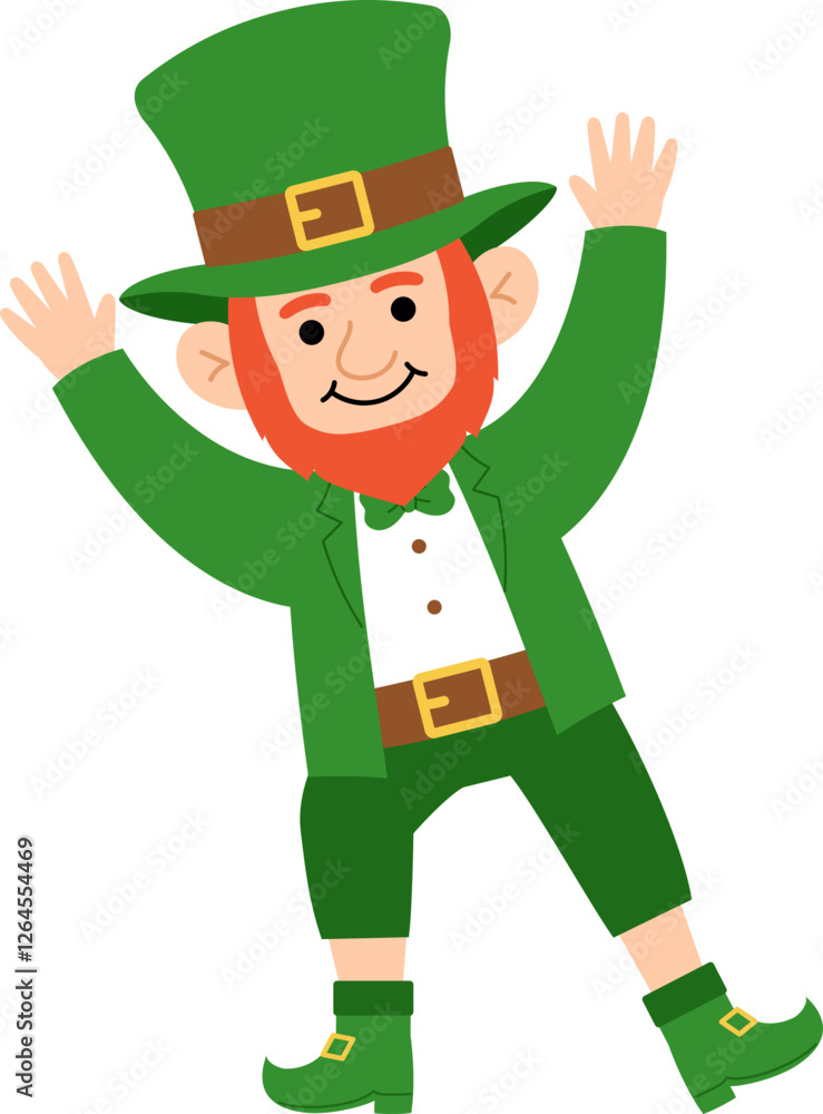 St. Patrick's Day Leprechaun Cartoon Character Funny illustration St. Patrick's Day Leprechaun Cartoon Character Funny illustration