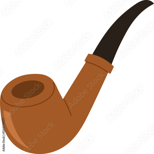 brown smoking pipe illustration
