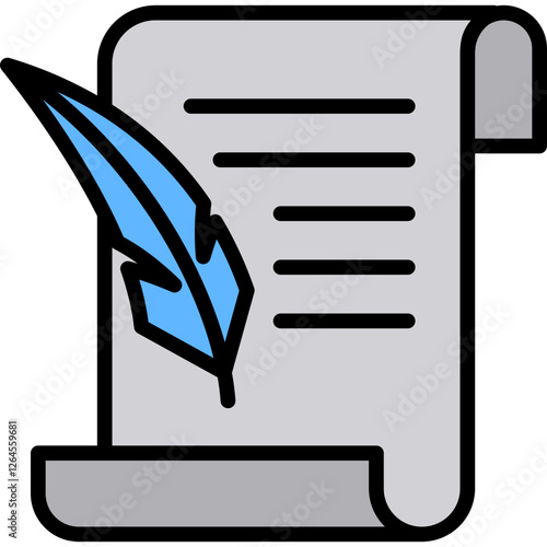 Testament lineal color icon