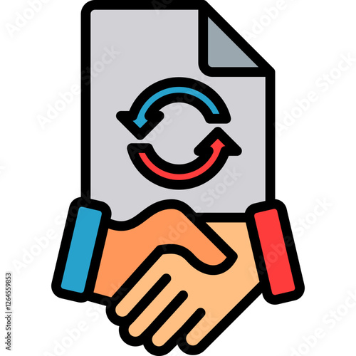 Power Of Attorney lineal color icon
