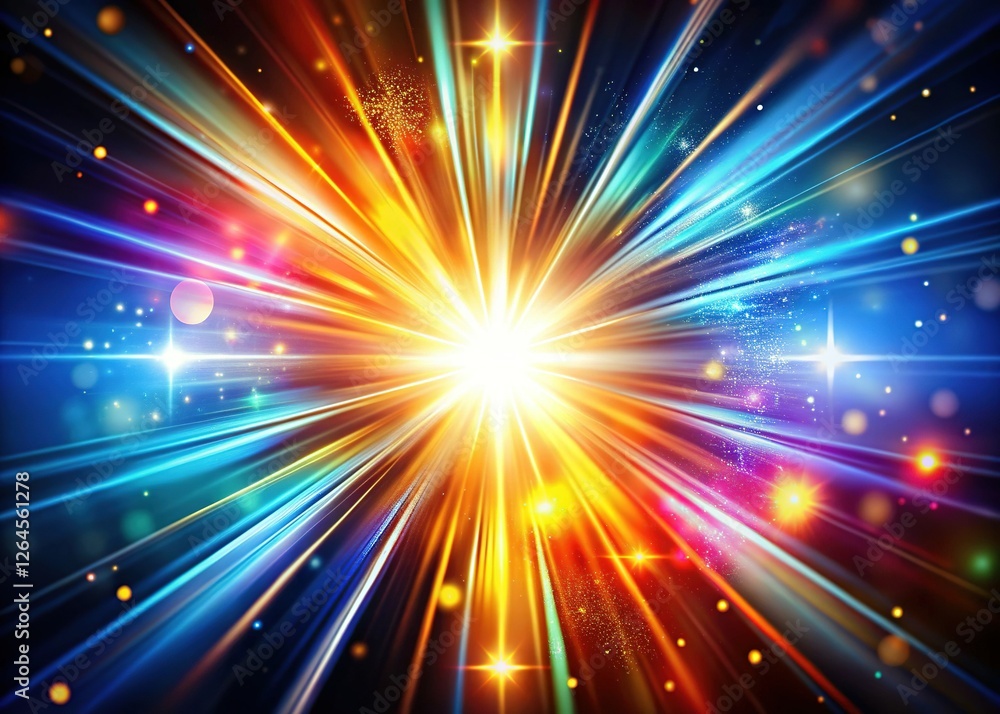 Fototapeta premium Radiant Light Burst: Abstract Energy Background Stock Photo