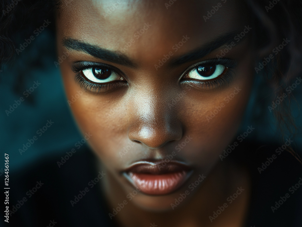 Woman Glaring Intensely with Lips Pressed Tightly — Quiet Anger and Intense Emotion
Woman Glaring Intensely with Lips Pressed Tightly — Quiet Anger and Intense Emotion
