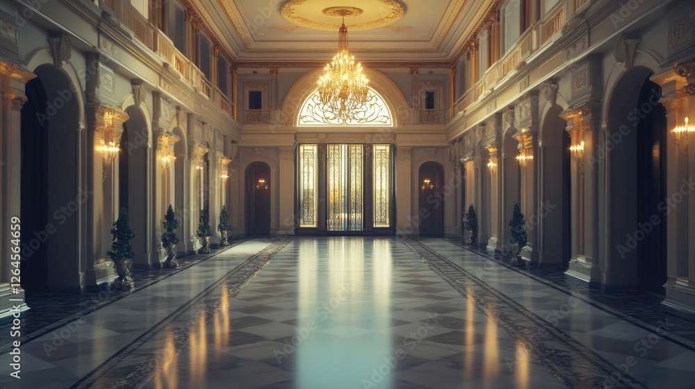 Obraz premium Grand Palace Hall: A Luxurious Interior Design