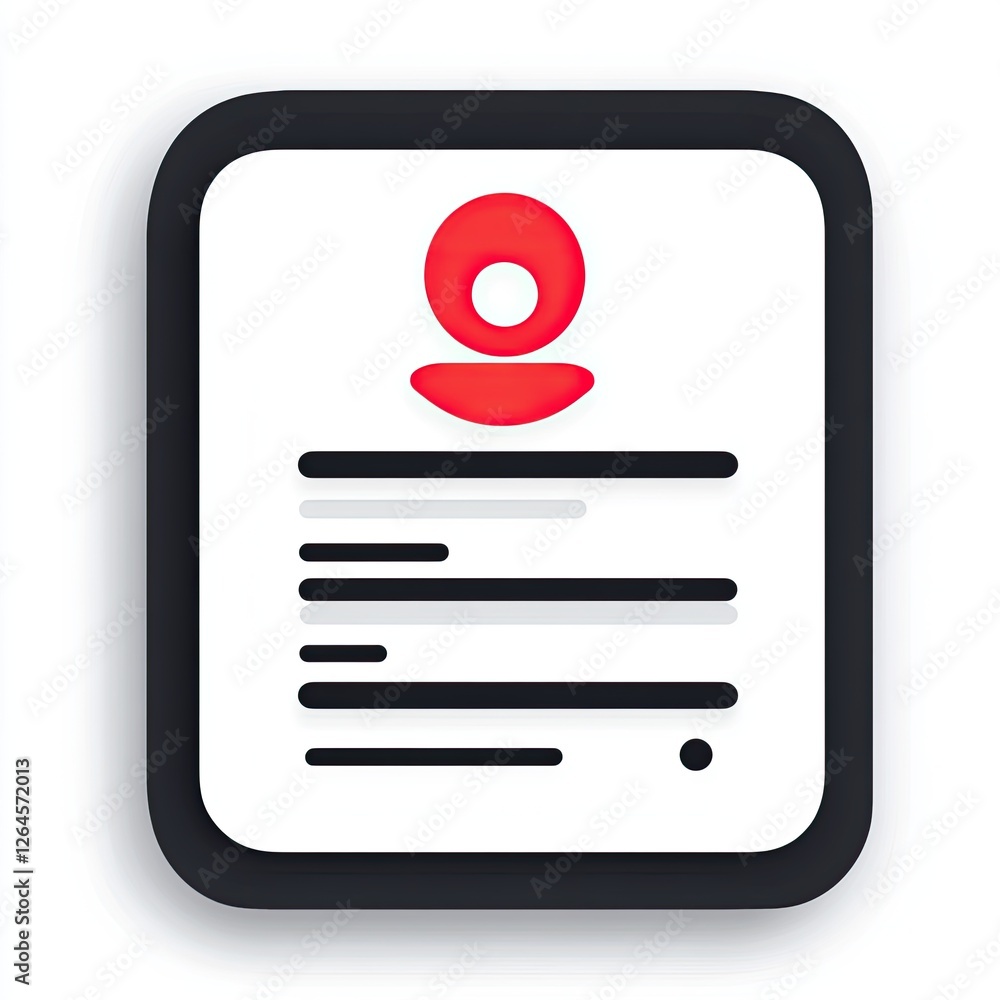 Digital Resume Icon, User Profile, Form, Online Application Digital Resume Icon, User Profile, Form, Online Application