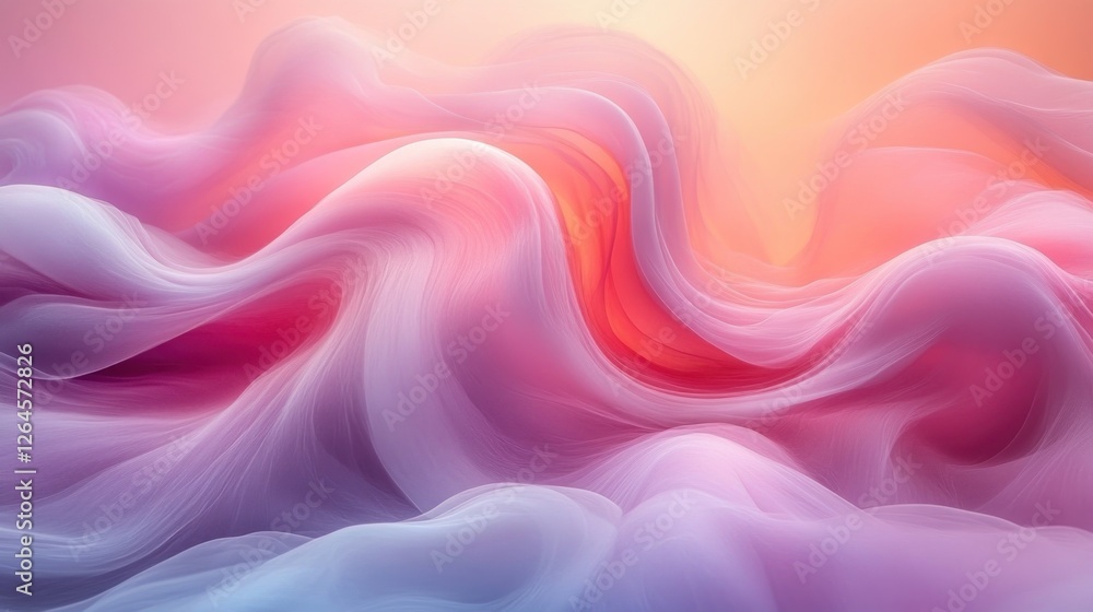 Abstract Pastel Waves: A Dreamlike Digital Art Abstract Pastel Waves: A Dreamlike Digital Art