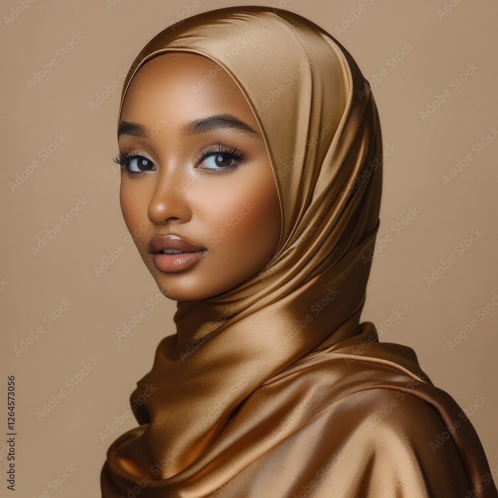 Ramadan Mubarak African Muslim Woman in Brown Hijab Posing for Photo, Holy Month of Islamic Festival.Fictional Character Created By Generative AI Ramadan Mubarak African Muslim Woman in Brown Hijab Posing for Photo, Holy Month of Islamic Festival.Fictional Character Created By Generative AI