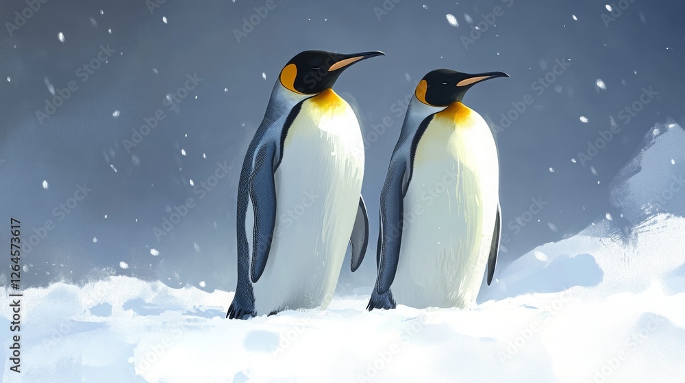Obraz premium Emperor penguins on Snow Hill Island, Antarctica. 