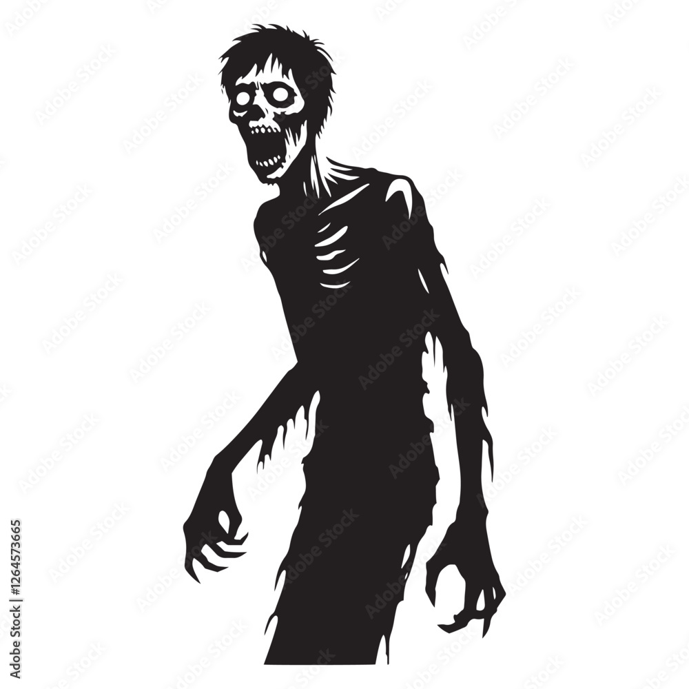 Classic horror Zombie silhouette capturing the fear of an undead apocalypse - Zombie illustration - Zombie vector - mythical creature silhouette - horror silhouette
Classic horror Zombie silhouette capturing the fear of an undead apocalypse - Zombie illustration - Zombie vector - mythical creature silhouette - horror silhouette