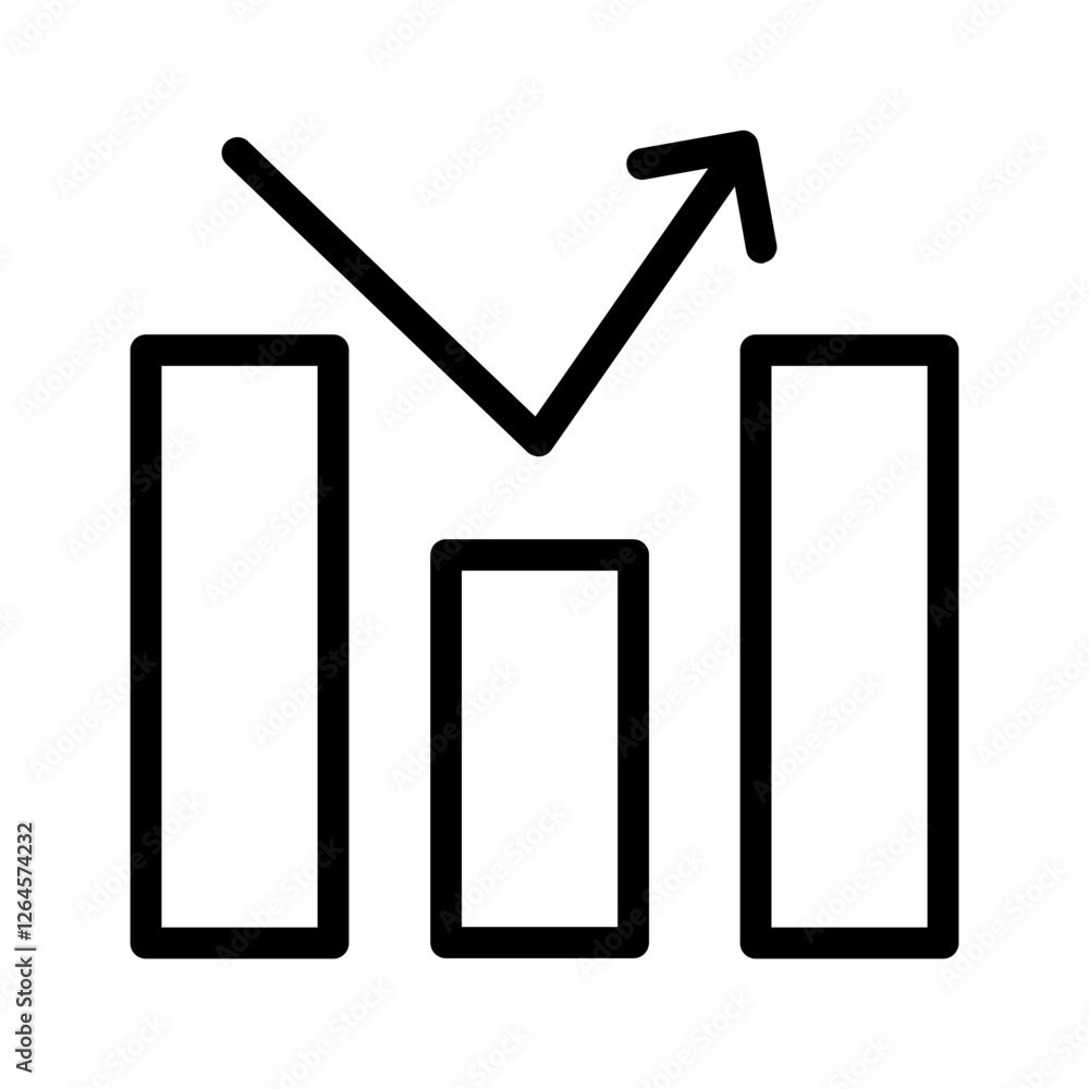 Mixed Bar Chart Icon Mixed Bar Chart Icon
