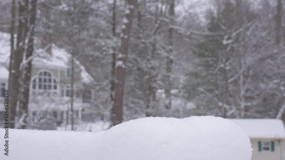Moving around the camera to show the hefty pile of snow. Moving around the camera to show the hefty pile of snow.