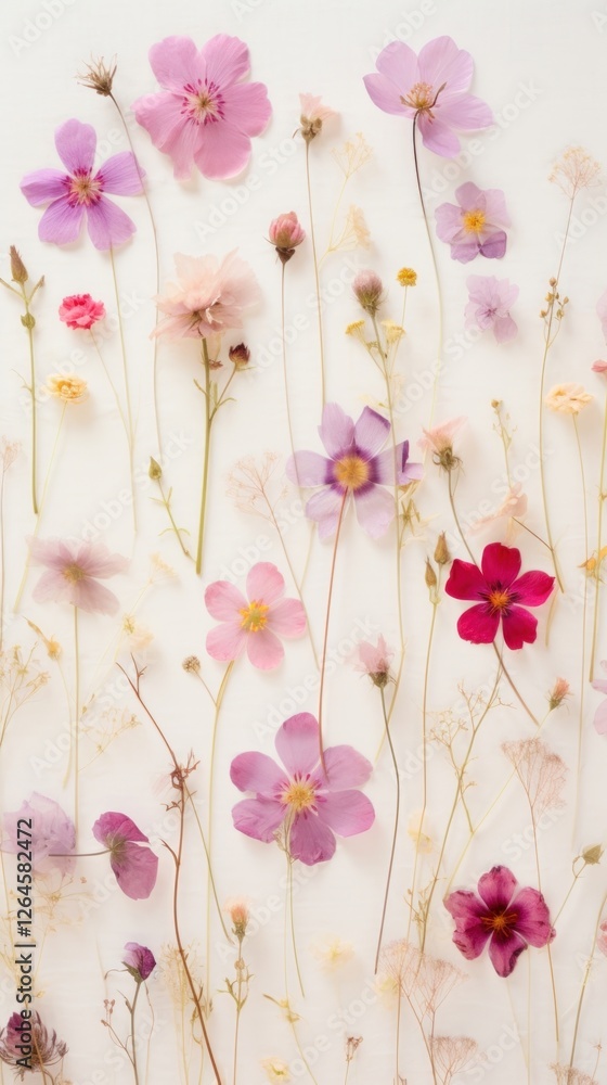 Obraz premium Real pressed only petal spring flowers backgrounds pattern plant.