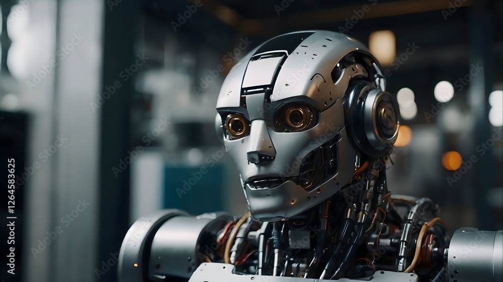Close up robot Close up robot
