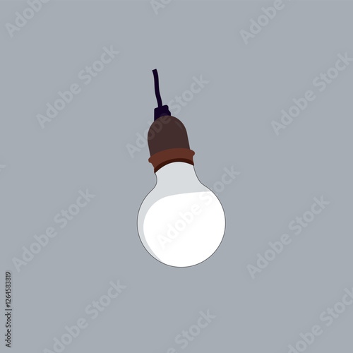 Cartoon Style Light Bulb Illustration Design