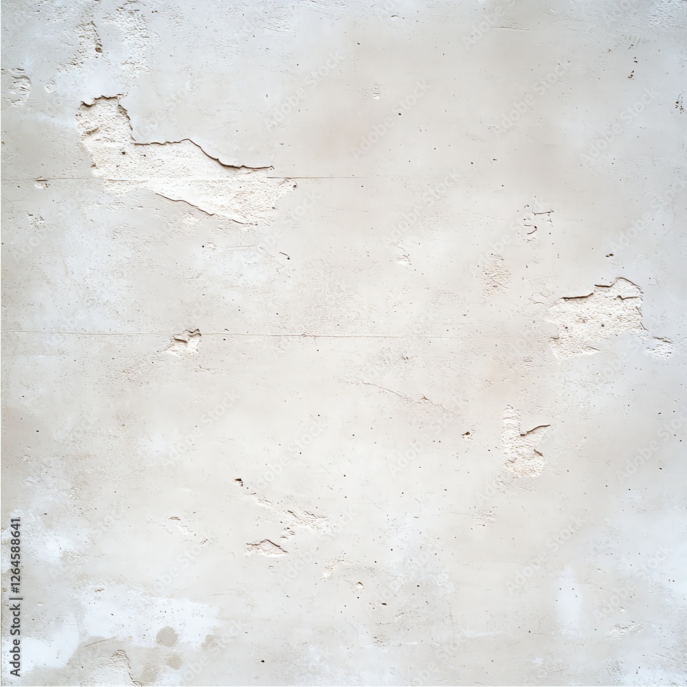 Fototapeta premium Close-up of a textured, weathered concrete wall with peeling paint and cracks, showcasing an urban, rustic aesthetic.