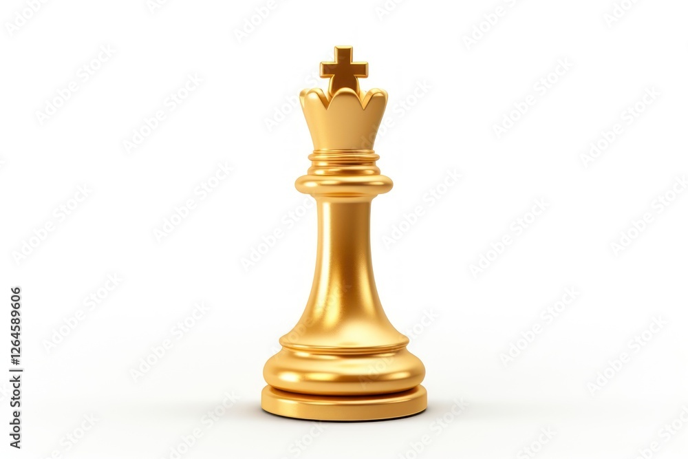 Chess trophy gold game white background. Chess trophy gold game white background.