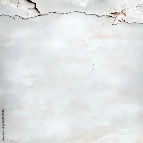 Closeup of cracked white wall texture, perfect for background or design element in various creative projects. photo