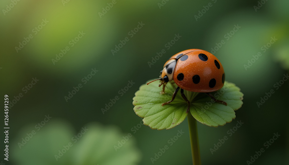 Ladybug on a Rare Four-Leaf Clover Symbolizing Luck and Nature
Ladybug on a Rare Four-Leaf Clover Symbolizing Luck and Nature