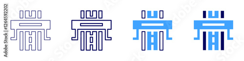 Road demand icon in 4 different styles. Thin Line, Line, Bold Line, Duotone. Duotone style. Editable stroke