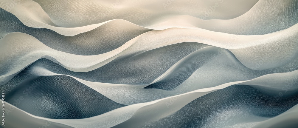 Obraz premium Abstract waves texture in soft neutral colors for background design, website banners, or artistic prints - modern aesthetic for creative projects