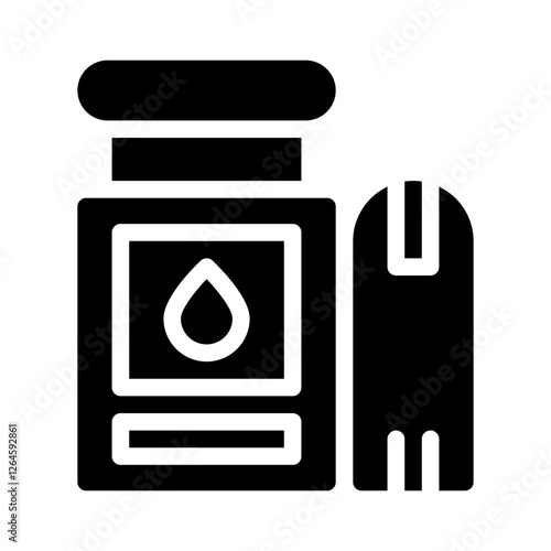 glucose test glyph icon