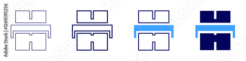 Road networks icon in 4 different styles. Thin Line, Line, Bold Line, Duotone. Duotone style. Editable stroke