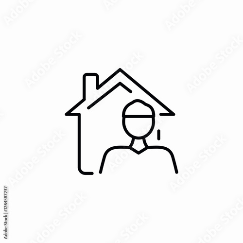 realtor person icon vector sign